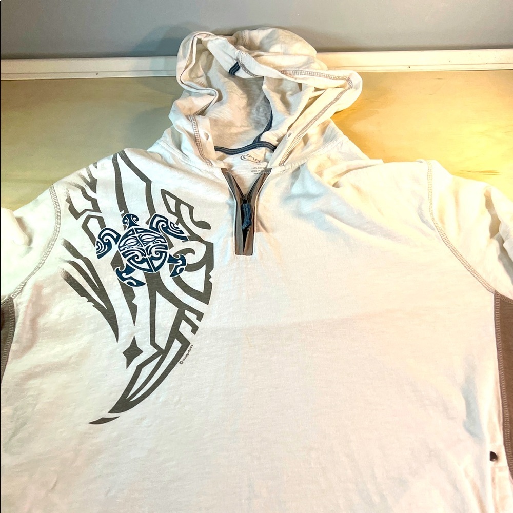 Hawaiian Long Sleeve hooded shirt sz XL by Crazy Shirt